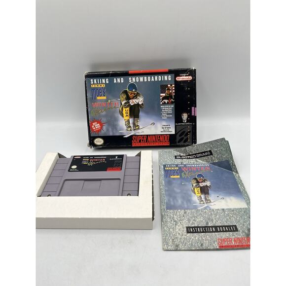 Tommy Moe's Winter Extreme: Skiing & Snowboarding Super Nintendo SNES Complete! - Picture 2 of 16